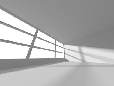 Fütüristik beyaz mimari tasarım arka plan