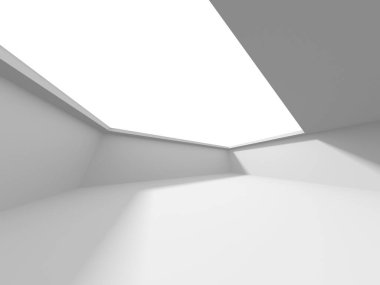 Fütüristik beyaz mimari tasarım arka plan