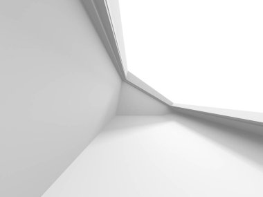 Fütüristik beyaz mimari tasarım arka plan