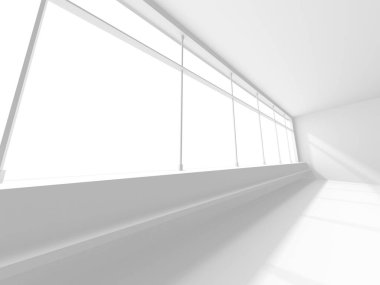 Fütüristik beyaz mimari tasarım arka plan