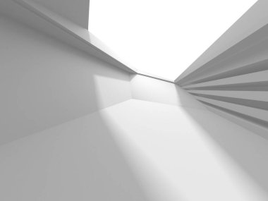 Fütüristik beyaz mimari tasarım arka plan