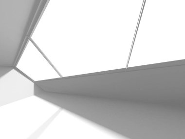 Fütüristik beyaz mimari tasarım arka plan