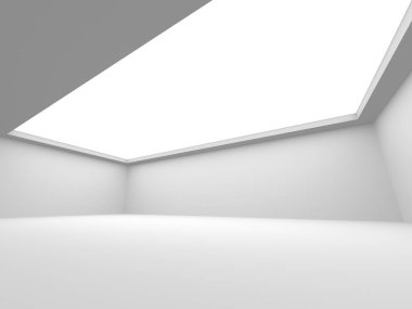 Fütüristik beyaz mimari tasarım arka plan