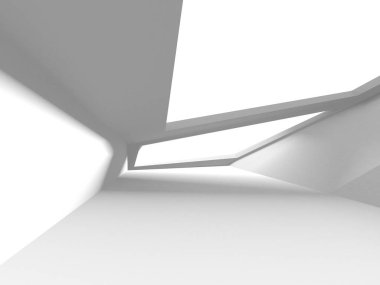 Fütüristik beyaz mimari tasarım arka plan