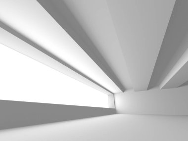 Fütüristik beyaz mimari tasarım arka plan