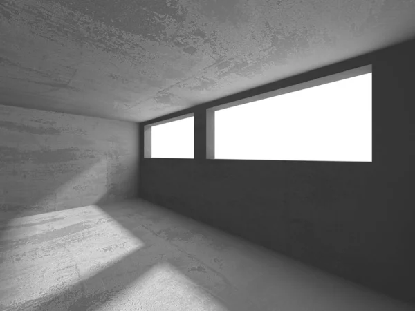 Mörka konkreta tomt rum. Modern arkitektur och design — Stockfoto