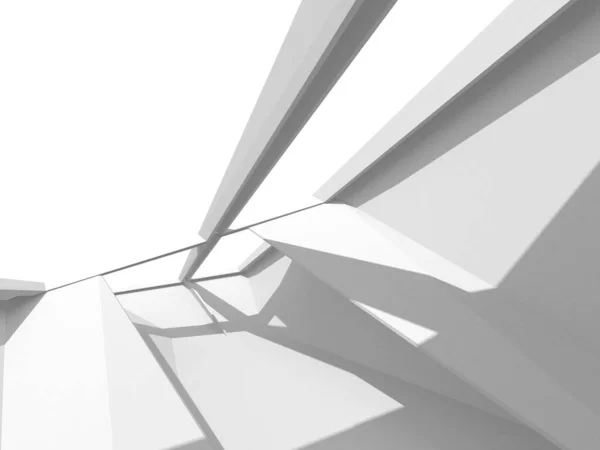Futuristico bianco architettura design sfondo — Foto Stock