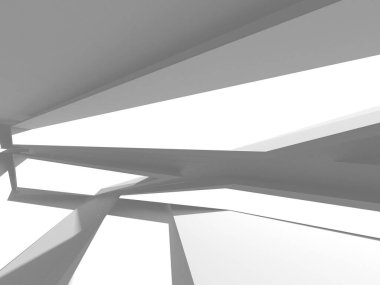 Fütüristik beyaz mimari tasarım arka plan