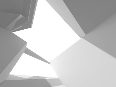 Fütüristik beyaz mimari tasarım arka plan