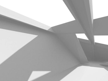 Fütüristik beyaz mimari tasarım arka plan