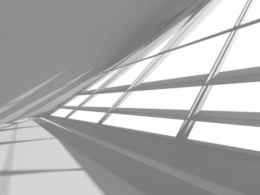 Fütüristik beyaz mimari tasarım arka plan