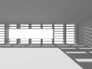 Fütüristik beyaz mimari tasarım arka plan