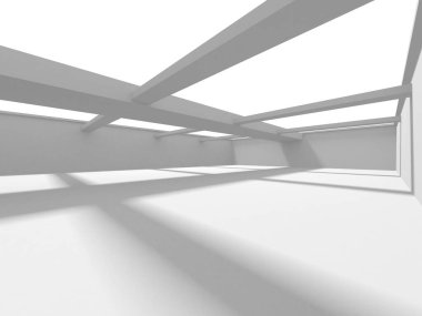 Fütüristik beyaz mimari tasarım arka plan