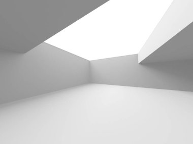 Fütüristik beyaz mimari tasarım arka plan