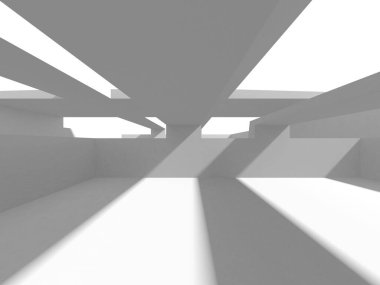 Fütüristik beyaz mimari tasarım arka plan