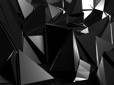 Krom Metalik Parlak Fütürist Arkaplan. 3d Hazırlama