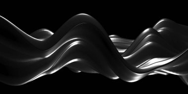 Metalik, soyut, dalgalı sıvı arka plan. 3d resimleme