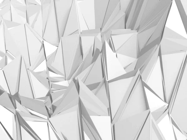 White Geometric Poligon Abstract Background Inglés Renderizado —  Fotos de Stock