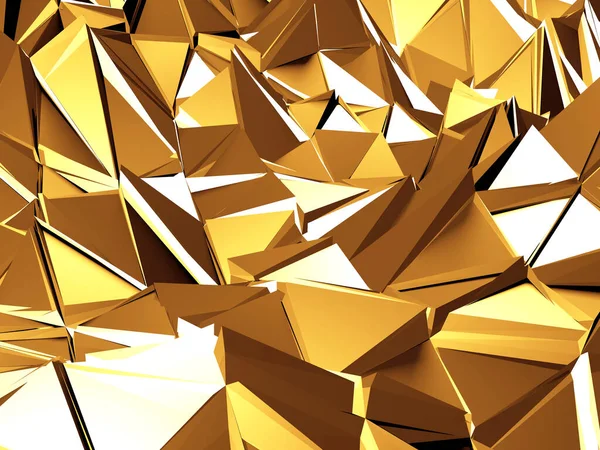 Luxo Dourado Brilhante Abstrato Fundo Render — Fotografia de Stock