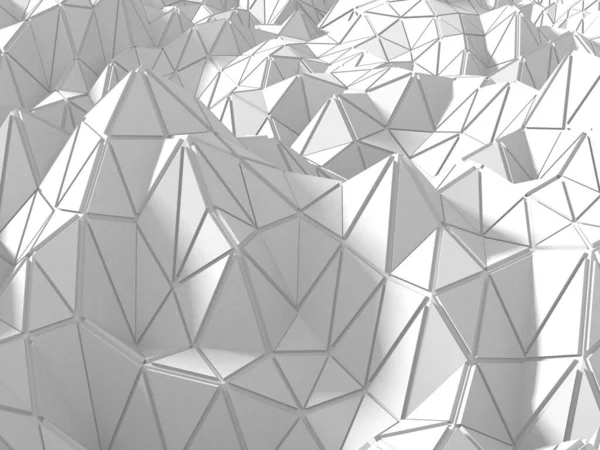 White Geometric Poligon Abstract Background Render — Stock Photo, Image