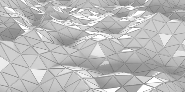 ホワイト ジオメトリポリゴン概要背景 3Dレンダリング — ストック写真