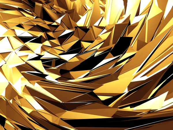 Luxury Golden Shiny Abstract Background Render — Stock Photo, Image