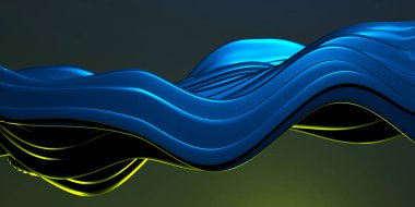 Renkli sıvı metalik dalgalı arka plan. 3d resimleme