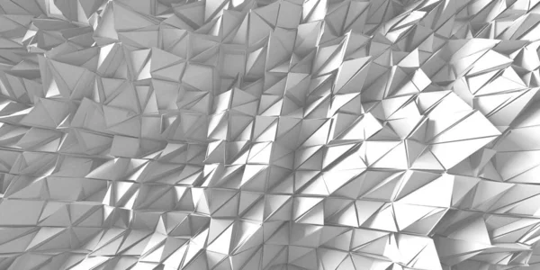 White Geometric Poligon Abstract Background Inglés Renderizado —  Fotos de Stock