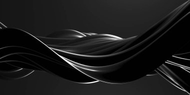 Metalik, soyut, dalgalı sıvı arka plan. 3d resimleme