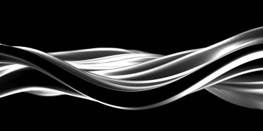 Metalik, soyut, dalgalı sıvı arka plan. 3d resimleme