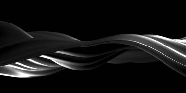 Metalik, soyut, dalgalı sıvı arka plan. 3d resimleme