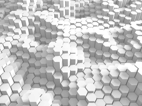 White Geometric Poligon Abstrakter Hintergrund Render — Stockfoto