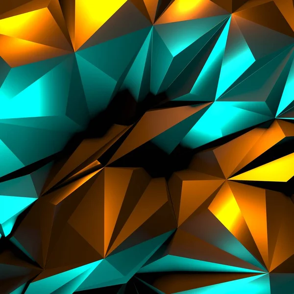Трикутник Poligon Барвистий Абстрактний Футуристичний Фон Рендеринг — стокове фото