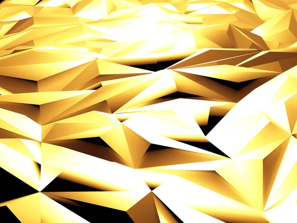 Lusso Golden Shiny Astratto Sfondo Render — Foto Stock
