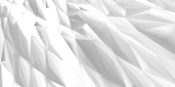 White Geometric Poligon Abstract Background Inglés Renderizado —  Fotos de Stock