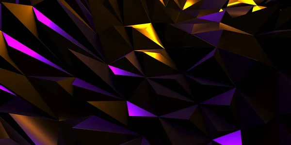 Triângulo Poligon Colorido Abstrato Futurista Fundo Render — Fotografia de Stock