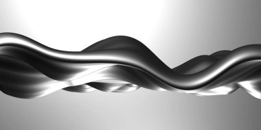 Metalik, soyut, dalgalı sıvı arka plan. 3d resimleme