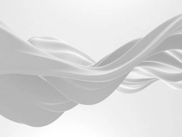 White Abstract Liquid Wavy Background Render Illustration — Stock Photo, Image