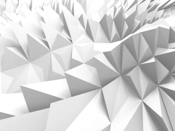 Witte Geometrische Poligon Abstracte Achtergrond Render — Stockfoto