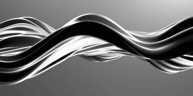 Metalik, soyut, dalgalı sıvı arka plan. 3d resimleme