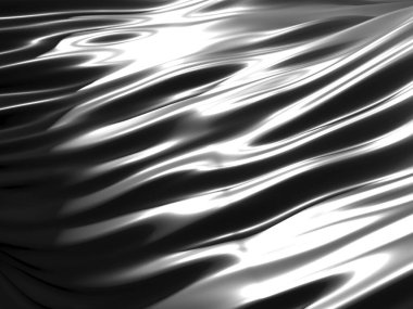 Metalik, soyut, dalgalı sıvı arka plan. 3d resimleme