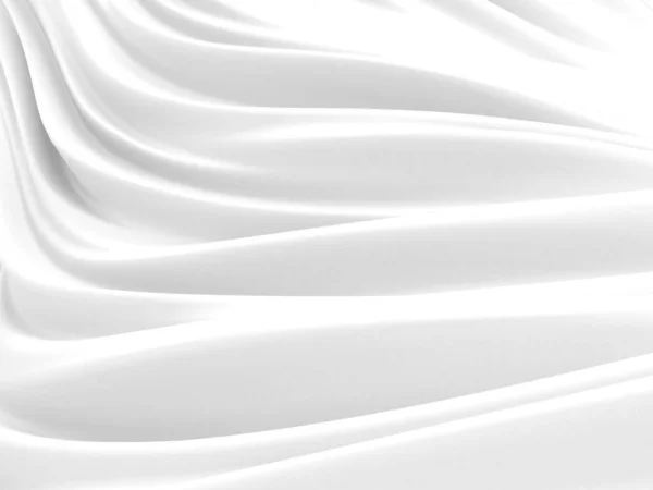 Sfondo Ondulato Liquido Astratto Bianco Illustrazione Rendering — Foto Stock