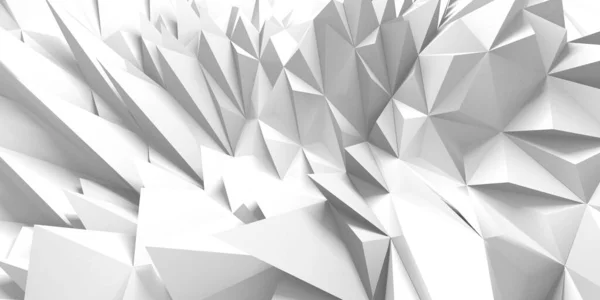 White Geometric Poligon Abstract Background Inglés Renderizado —  Fotos de Stock