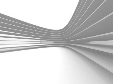 Beyaz Modern Arkaplan. Soyut Bina Konsepti. 3d Hazırlama