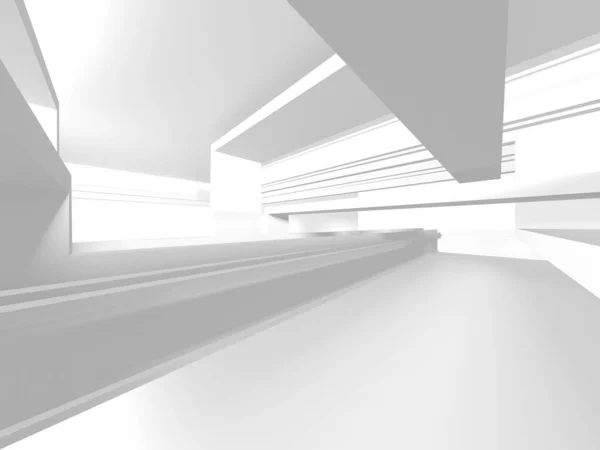 White Modern Background. Abstract Building Concept. 3d Render