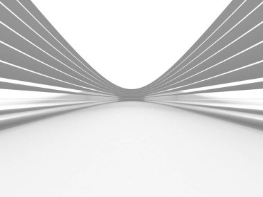 Beyaz Modern Arkaplan. Soyut Bina Konsepti. 3d Hazırlama