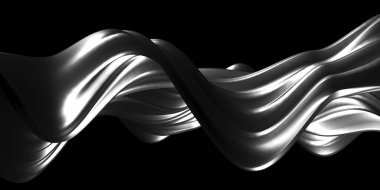 Metalik, soyut, dalgalı sıvı arka plan. 3d resimleme