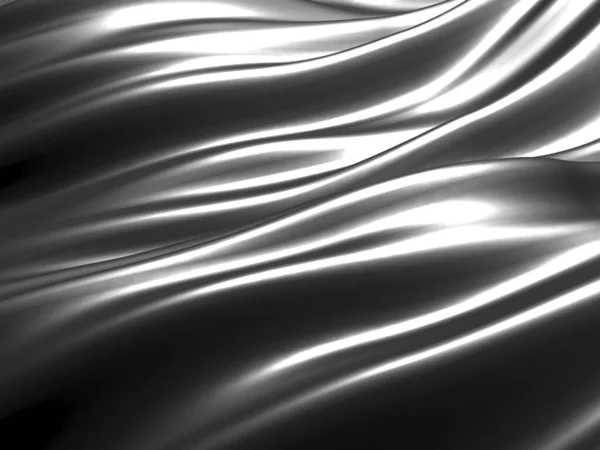 Metallic Abstract Wavy Liquid Background Render Illustration — Stock Photo, Image