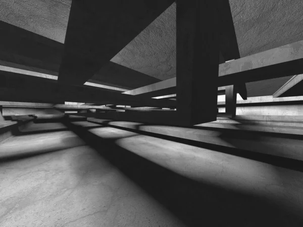Σκούρο Τσιμεντένιο Τοίχο Αρχιτεκτονική Κενό Δωμάτιο Εικονογράφηση Αποτύπωσης — Φωτογραφία Αρχείου