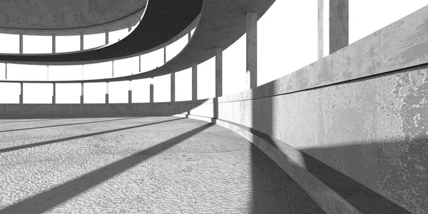 Dark Beton Duvar Mimarisi. Boş Oda. 3d Görüntüleme